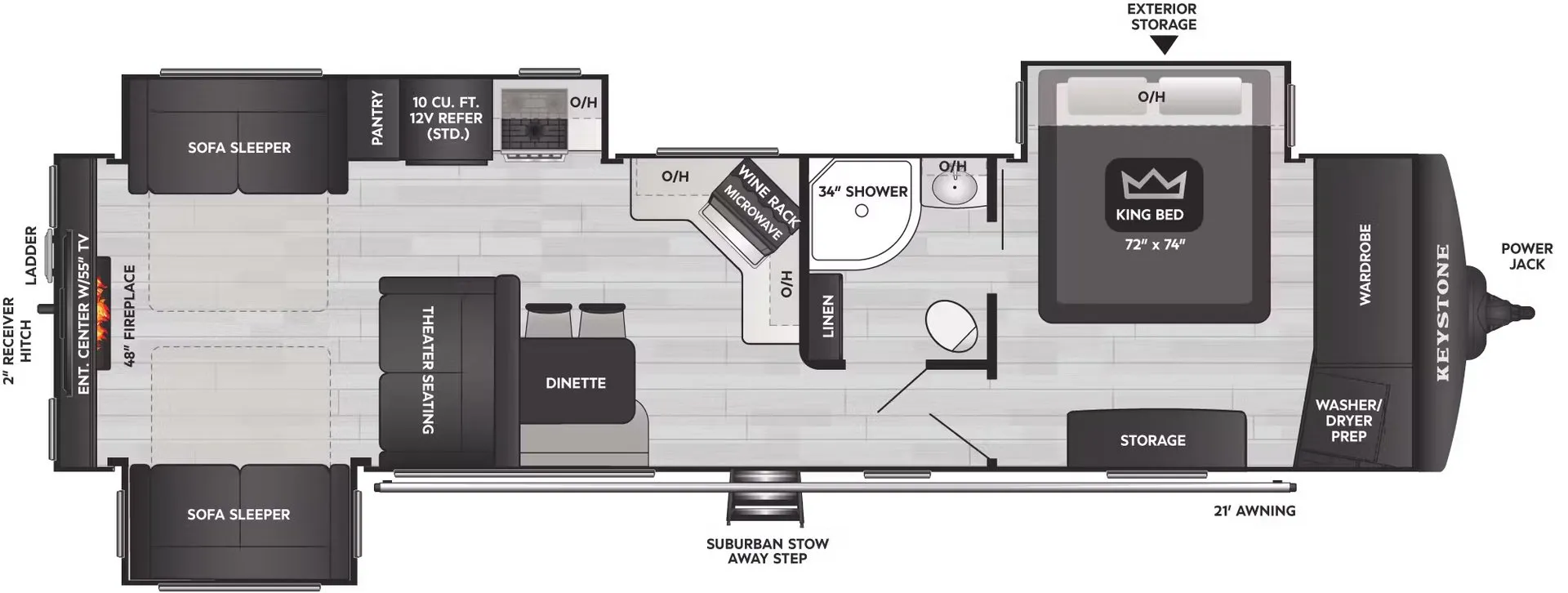 Keystone Outback 341RD floor plan