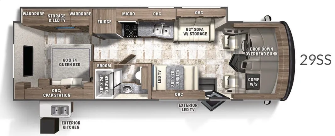 Coachmen Pursuit 29SS floor plan