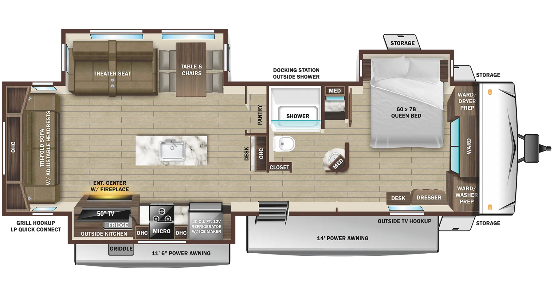Highland Ridge Open Range 322RLS floor plan