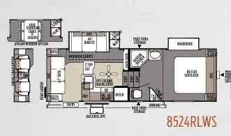 Forest River Flagstaff Classic Super Lite 8524RLWS floor plan
