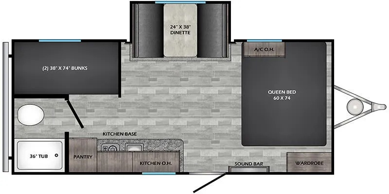 CrossRoads Zinger Lite ZR18BS floor plan