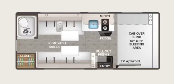 2026 Thor Motor Coach Geneva 19VX - Floor plan