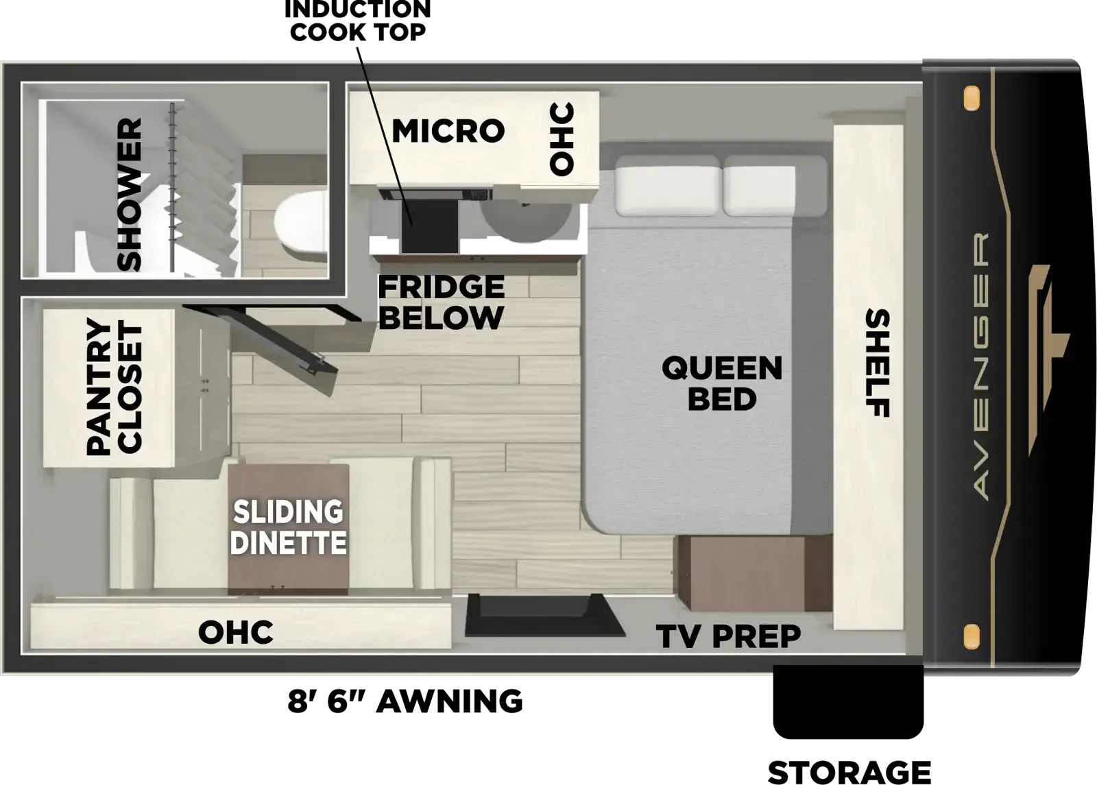 Forest River Avenger LT 12RDX floor plan