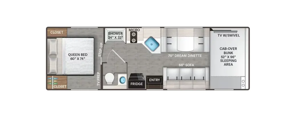 2027 Thor Motor Coach Four Winds 28G floor plan