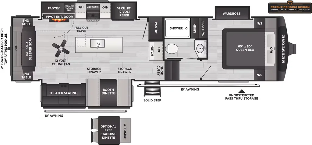 2027 Keystone Cougar 290RLS floor plan