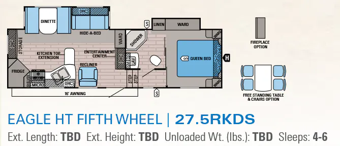 Jayco Eagle HT 275RKDS floor plan