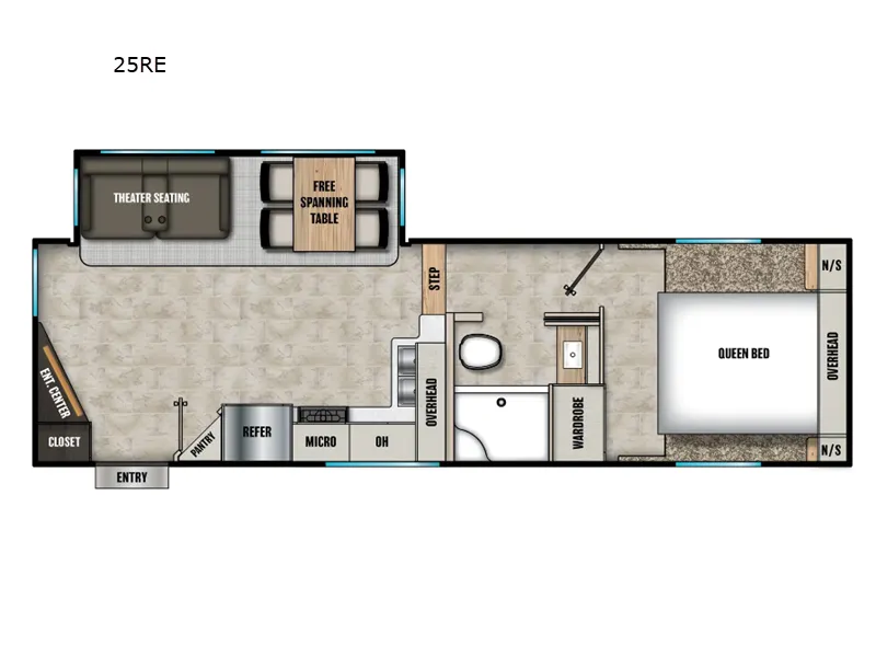 2020 Shasta Phoenix Lite 25RE floor plan