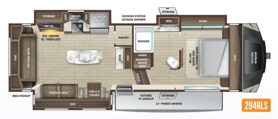 Highland Ridge Silverstar XLT 294RLS floor plan
