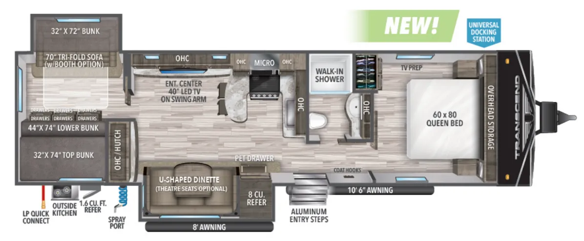 Grand Design Transcend Xplor 315BH floor plan