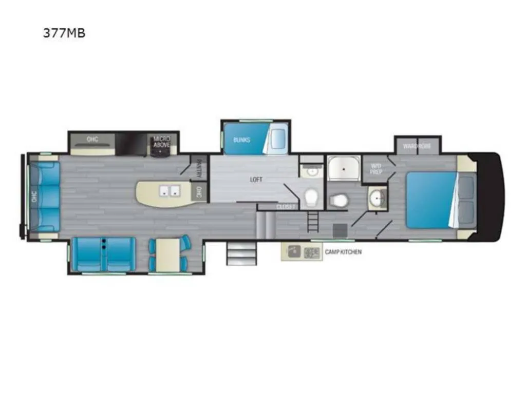 2019 Heartland Milestone 377MB - Floor plan