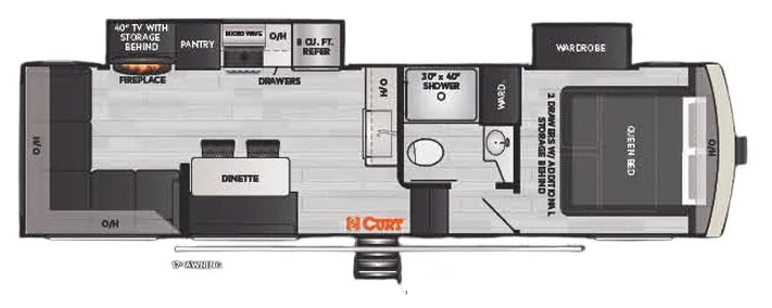Keystone Arcadia Super Lite 3250RL floor plan