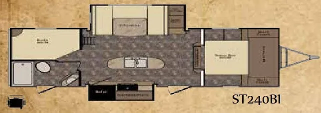 CrossRoads Sunset Trail Super Lite ST240BI floor plan