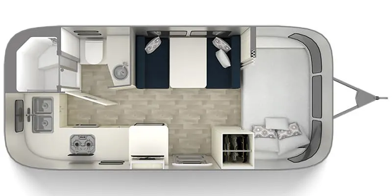 2021 Airstream Bambi 20FB floor plan