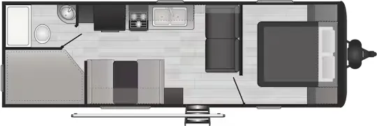 Keystone Hideout 25BHWE floor plan