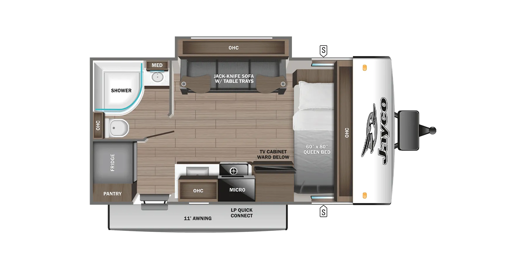 2026 Jayco Jay Feather Air 16FBS - Floor plan