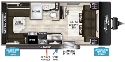 2019 GRAND DESIGN IMAGINE 19RLE 19RLE - Floor plan