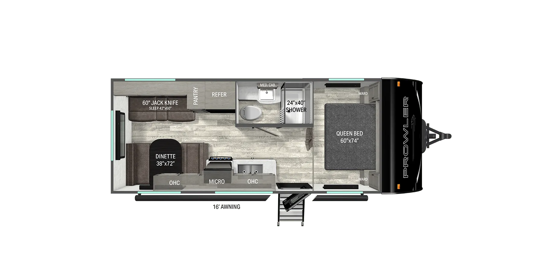 2027 Heartland Prowler 2100QB - Floor plan