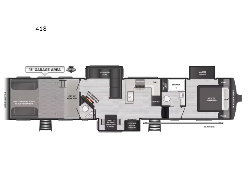 2026 Keystone Fuzion Impact Series 418 floor plan