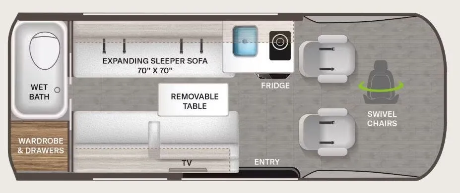 2026 Thor Motor Coach Sanctuary 19A floor plan