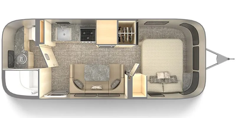 2024 Airstream Flying Cloud 23FB floor plan