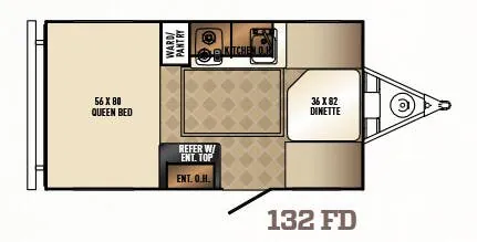 Palomino PaloMini 132 FD floor plan