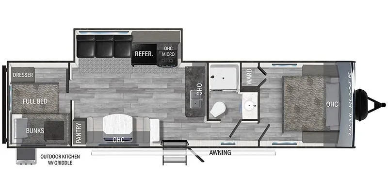 Heartland Trail Runner TR 321 BHQB floor plan