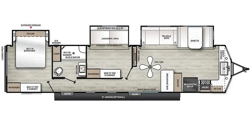 Coachmen Catalina Destination 39FKTS floor plan