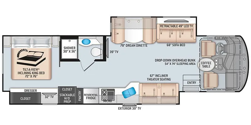 2019 Thor Motor Coach Miramar 35.2 - Floor plan