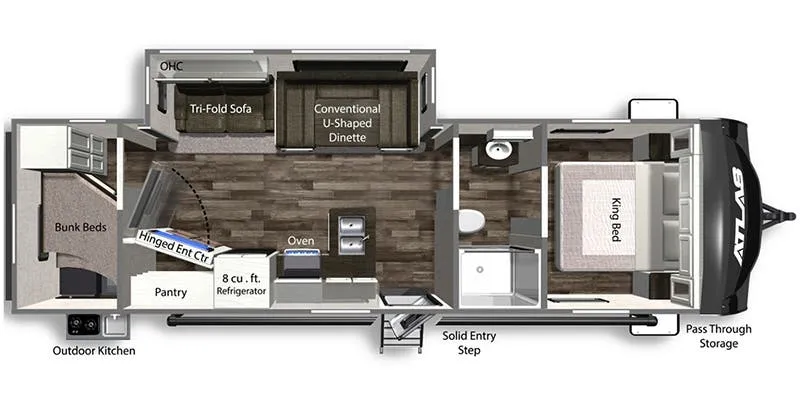 2023 Dutchmen Atlas 2902BH - Floor plan