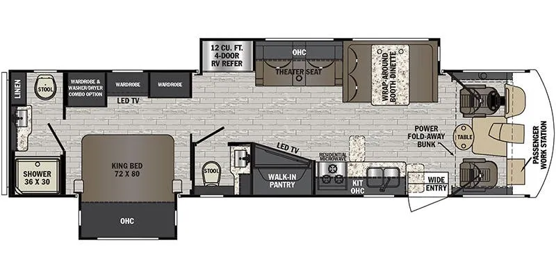 2021 Forest River FR3 34DS floor plan