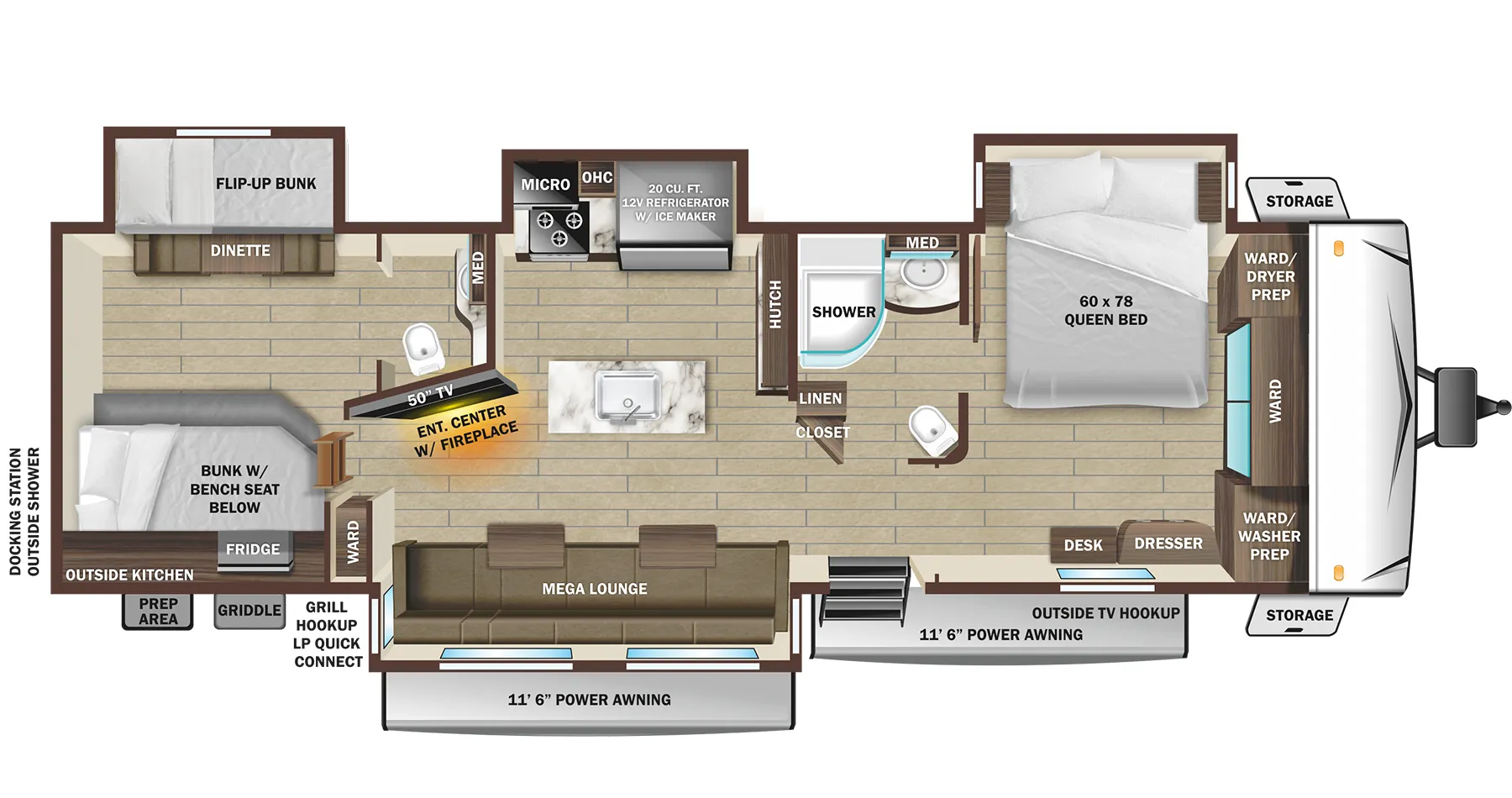 Highland Ridge Open Range 338BHS floor plan
