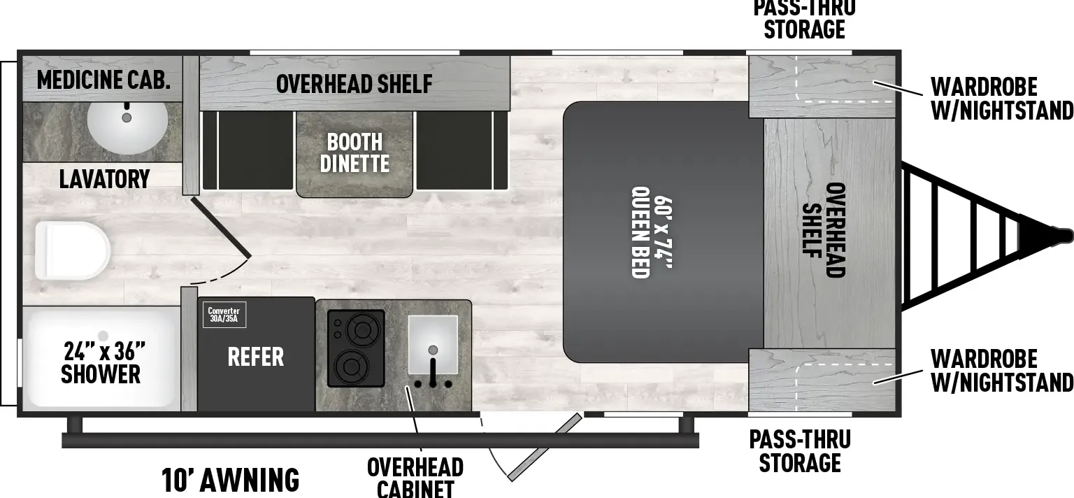 Forest River Viking 17SFQ floor plan