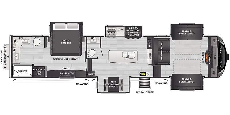 2025 Keystone Alpine 3700FL - Floor plan