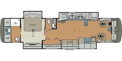 2018 Forest River Berkshire XL 40C - Floor plan