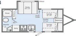 Winnebago Micro Minnie 2108TB floor plan