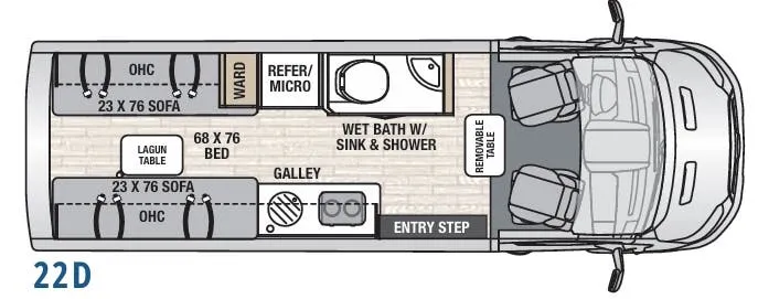 Coachmen Beyond 22D AWD floor plan