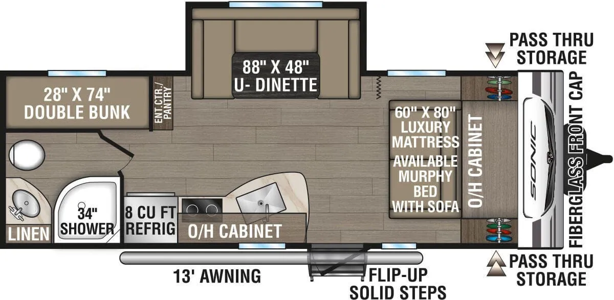 Venture RV Sonic SN220VBH floor plan