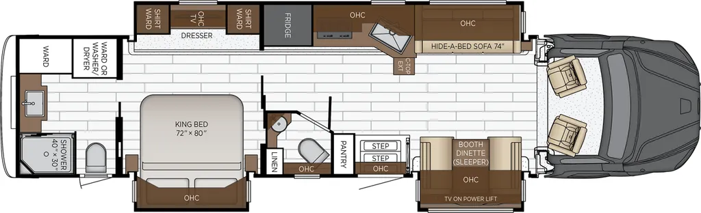 2027 Newmar Super Star 4059 floor plan