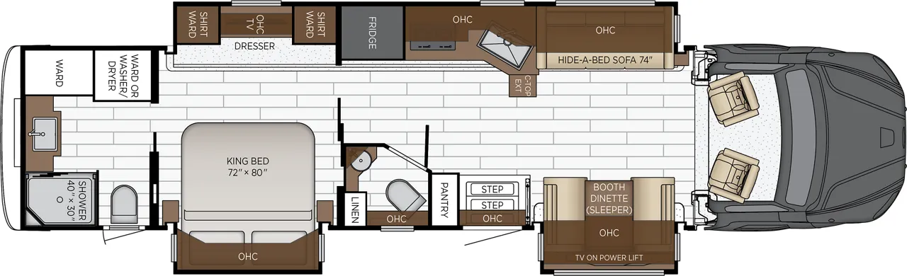 2027 Newmar Super Star 4059 - Floor plan