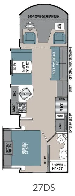 Coachmen Pursuit 27DS floor plan