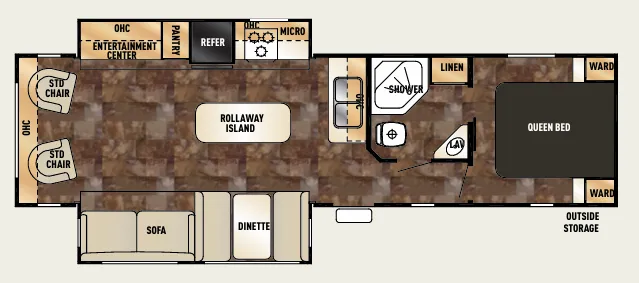 2019 Forest River Cherokee 304R - Floor plan