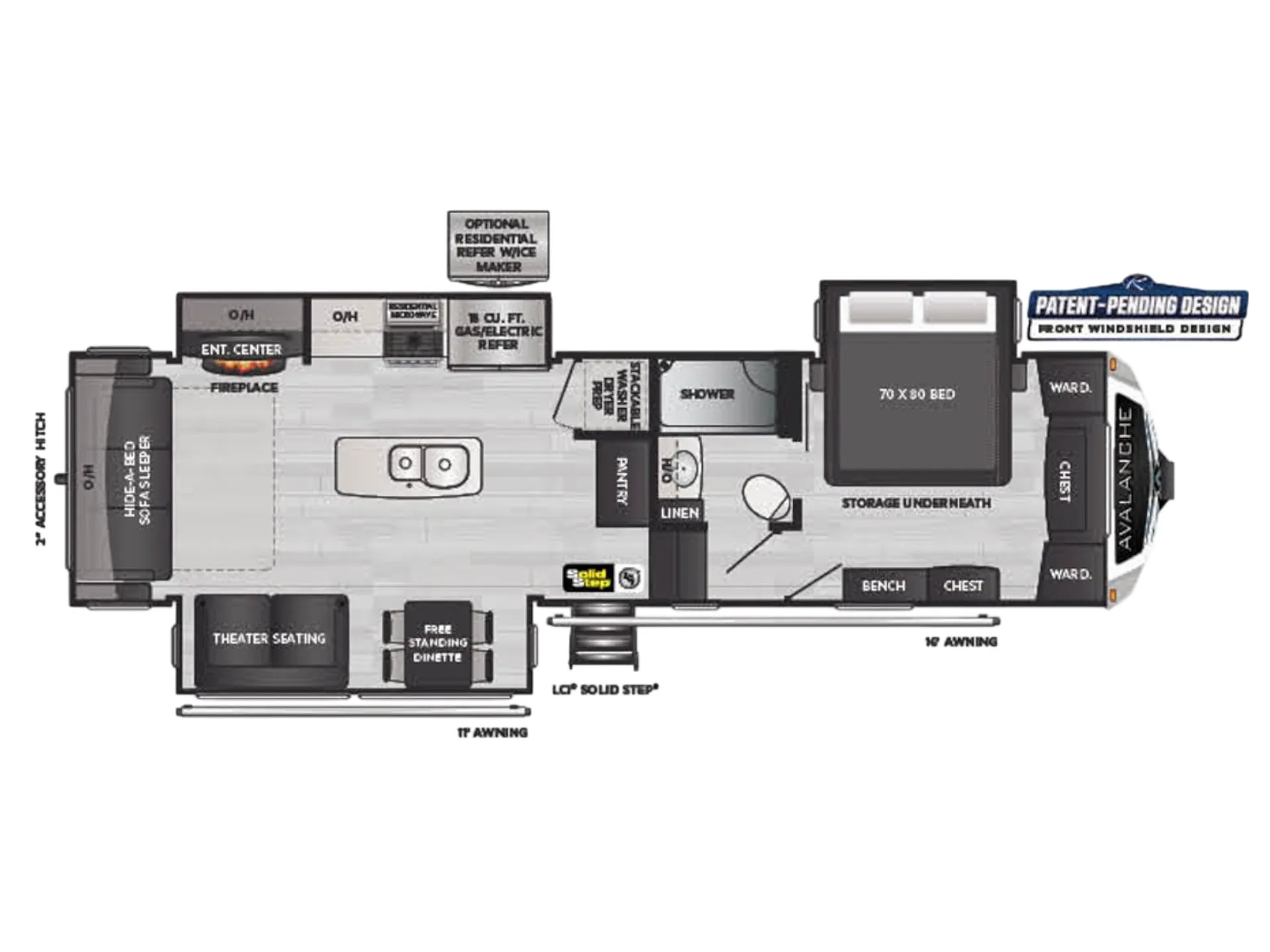 Keystone Alpine Avalanche Edition 312RS floor plan