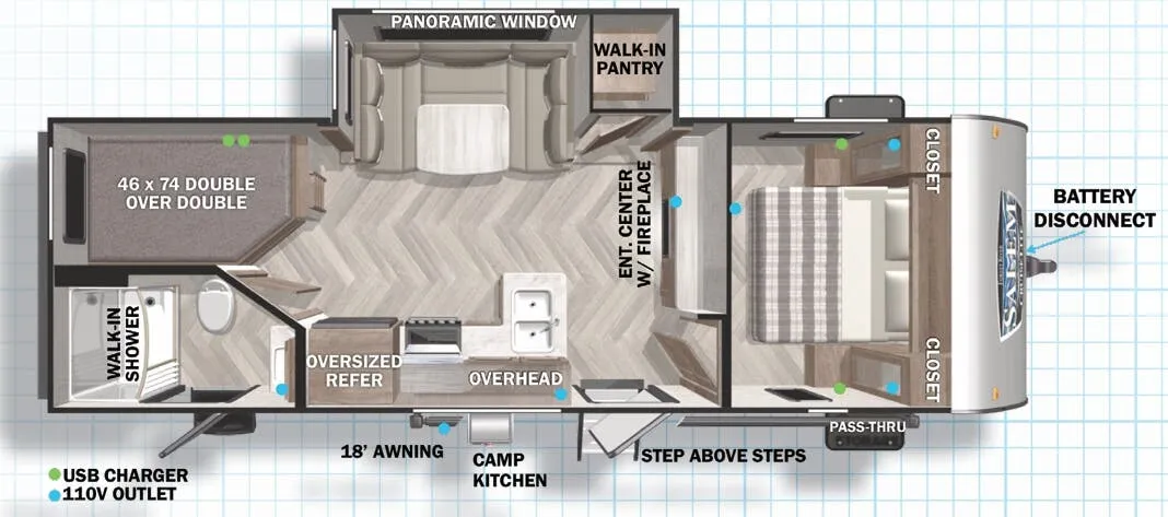 Forest River Salem Cruise Lite 240BHXL floor plan