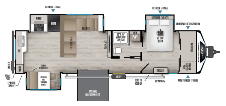 East to West Alta 3175RK floor plan