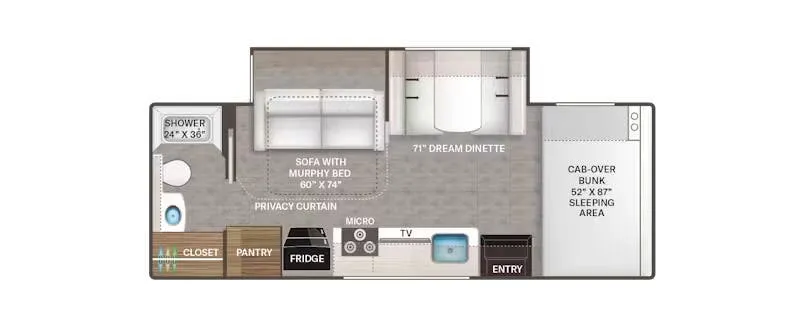 2026 Thor Motor Coach Chateau Sprinter 24LT - Floor plan
