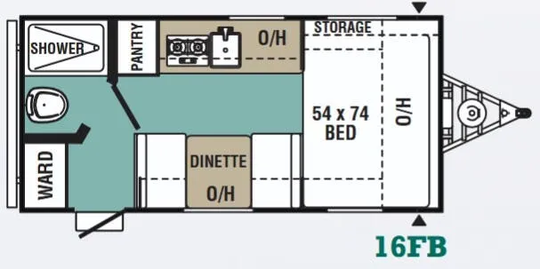 Forest River Viking 16FB floor plan