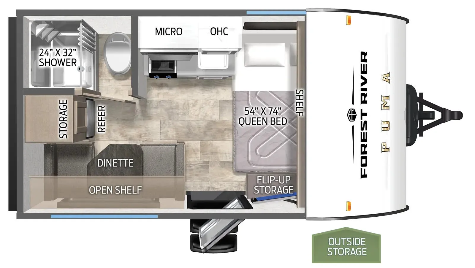 Palomino Puma Camping Edition 123RDCE floor plan