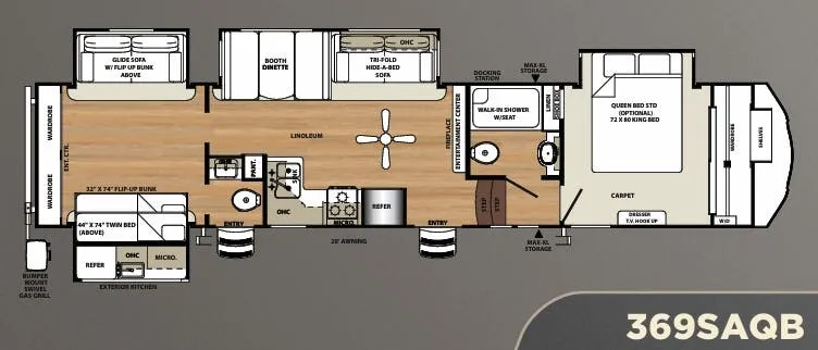 Forest River Sierra 369SAQB floor plan