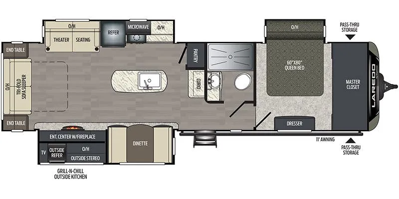 2017 Keystone Laredo 330RL - Floor plan