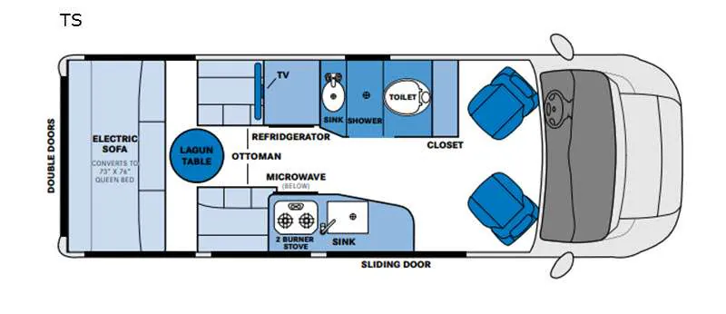 2026 Pleasure-Way Lexor TS — Floor plan